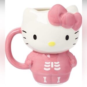 Hello Kitty Halloween Pink Skeleton Costume Ceramic 3D Sculpted Mug, 20 Ounces